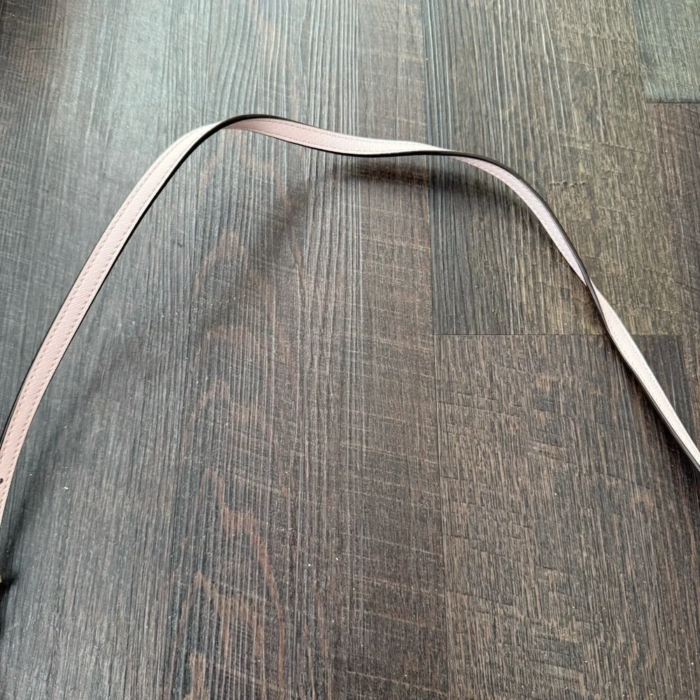 Chic Blush Crossbody Bag with Gold Accent